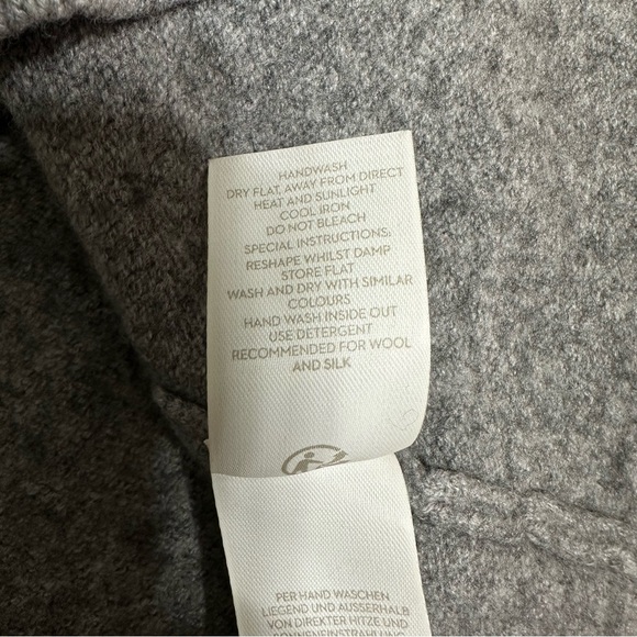 Boden Mollie Wool Cashmere Blend Sweater Color Block Gray and Yellow Sz M - Picture 10 of 12